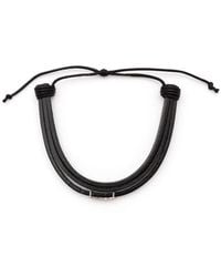 Saint Laurent - Cassandre Leather Bracelet - Lyst