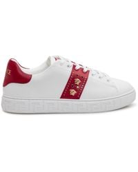 Versace - Studded Greca Sneakers - Lyst