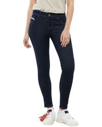 DIESEL - Skinny Mid Rise Jeans - Lyst