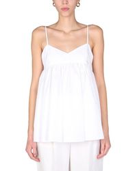 Aspesi - Solid V Neck Top - Lyst