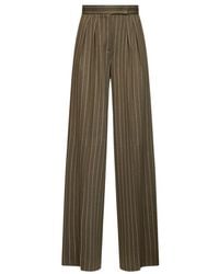 Max Mara - Flared Pleated Pants - Lyst