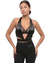 DSquared² - Solid Halter Neck Top - Lyst