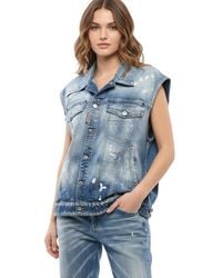 DSquared² - Sky Distressed Shirt Collar Jacket - Lyst