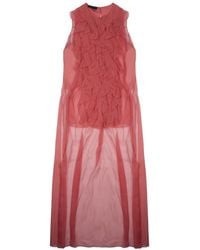 Alberta Ferretti - Embellished Round Neck Top - Lyst