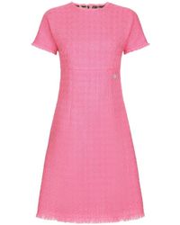 Dolce & Gabbana - Rachel Tweed Dress With Dg Logo - Lyst