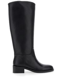 Jeffrey Campbell - Knee High Leather Boots With Block Heel - Lyst