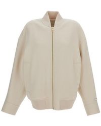 Sportmax - Off Solid Mock Collar Jacket - Lyst
