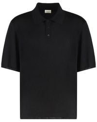 Saint Laurent - Solid Shirt Collar Polo - Lyst