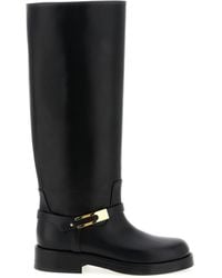 Elisabetta Franchi - Logo Strap Boots - Lyst
