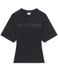 Courreges - Logo Crew Neck T-Shirt - Lyst