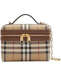 Burberry - Check Vanity Mini Crossbody Bag - Lyst