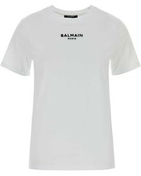 Balmain - Logo Crew Neck T-Shirt - Lyst