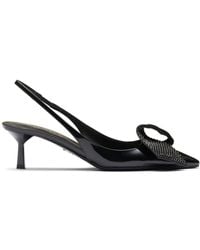 Prada - Patent Leather Slingback Pumps - Lyst