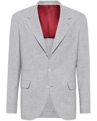 Brunello Cucinelli - Wool Three Buttons Blazers - Lyst