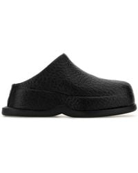 McQueen - Leather Wave Slippers Sandal - Lyst
