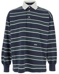 Autry - Stripes Shirt Collar Polo - Lyst