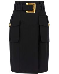 Balmain - Wrap Skirt - Lyst