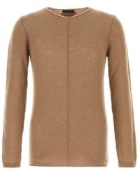 Prada - Camel Cashmere Sweater - Lyst
