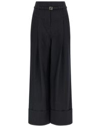 Fendi - Pinstripe Wool Pants - Lyst