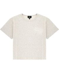 A.P.C. - Logo Crew Neck T-Shirt - Lyst