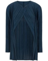 Pleats Please Issey Miyake - Mellow Pleats Cardigan Top - Lyst