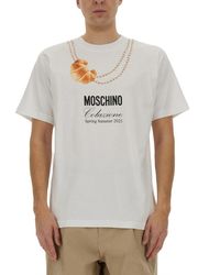 Moschino - Printed Crew Neck T-Shirt - Lyst