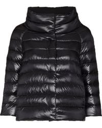 Herno - Short Puffer Jacket With Glossy Finish - Lyst