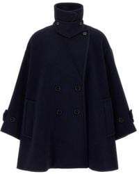 Chloé - Double Breasted Wool Coat - Lyst