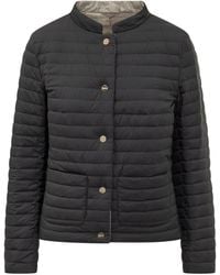 Herno - Quilted Band Collar Jacket - Lyst