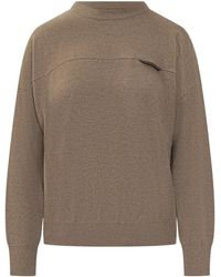 Brunello Cucinelli - Solid Crew Neck Sweater - Lyst