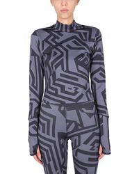 McQ - Printed Mock Collar T-Shirt - Lyst