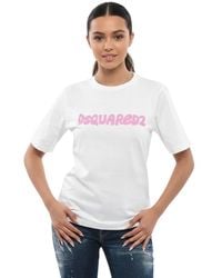 DSquared² - Logo Crew Neck T-Shirt - Lyst