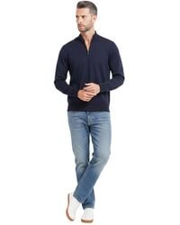 BOSS - Solid Half Zip Sweater - Lyst