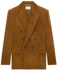 Saint Laurent - Double-Breasted Blazer - Lyst