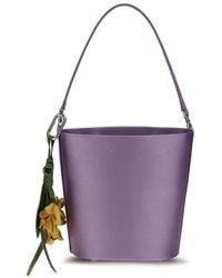 Self-Portrait - Satin Bucket Bag - Lyst