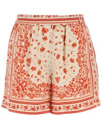 Fendi - Multicolour Printed Silk Shorts - Lyst