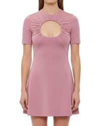 Marine Serre - Crew Neck Mini Dress - Lyst