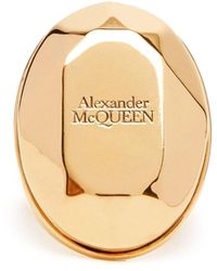 McQueen - Stone Logo Ring - Lyst
