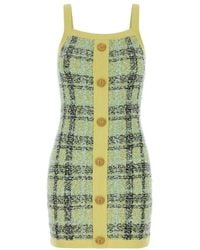 Balmain - Embroidered Tweed Dress - Lyst