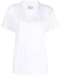 Maison Margiela - Cotton Crew-Neck Logo Tee - Lyst