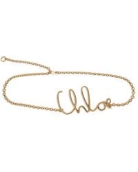Chloé - Chloè Iconic Belt With Logo - Lyst