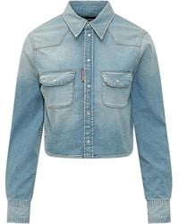 DSquared² - Denim Regular Solid Shirt - Lyst