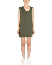 DSquared² - Solid Round Neck Mini Dress - Lyst