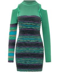 ANDERSSON BELL - Stripes Mock Collar Mini Dress - Lyst