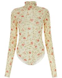 Prada - Printed Nylon Bodysuit - Lyst