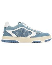 Gucci - Re-Web Gg Denim & Leather Sneaker - Lyst