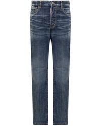 DSquared² - Straight Mid Rise Jeans - Lyst