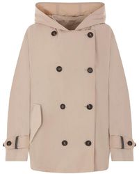 Brunello Cucinelli - Polyester Full-Length Jacket Clothing - Lyst