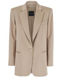 ANDAMANE - Solid Notched Lapel Blazer - Lyst
