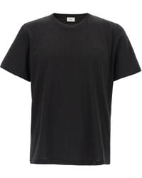 Saint Laurent - Round Neck T-Shirt - Lyst